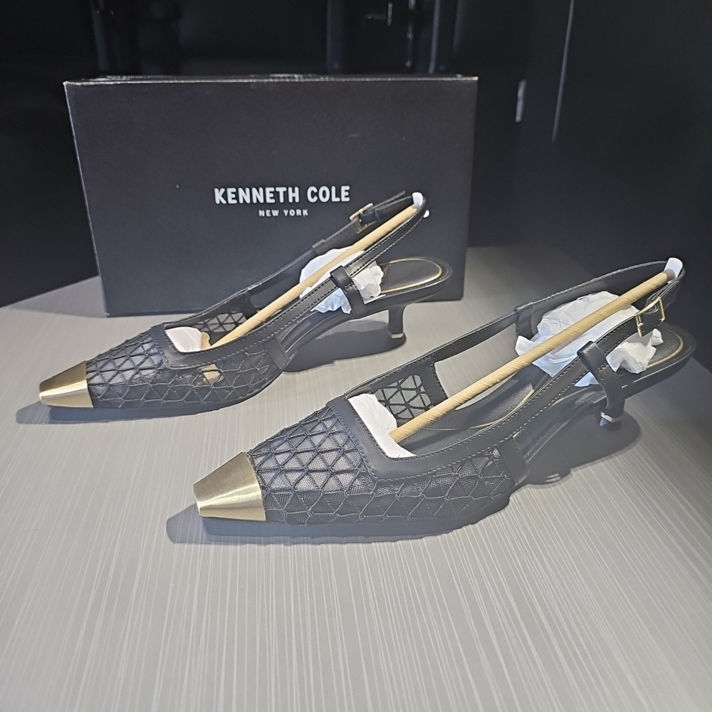 Kenneth Cole New York Women's Maxine Pump‎ In Black Mesh Size 11M New With Box